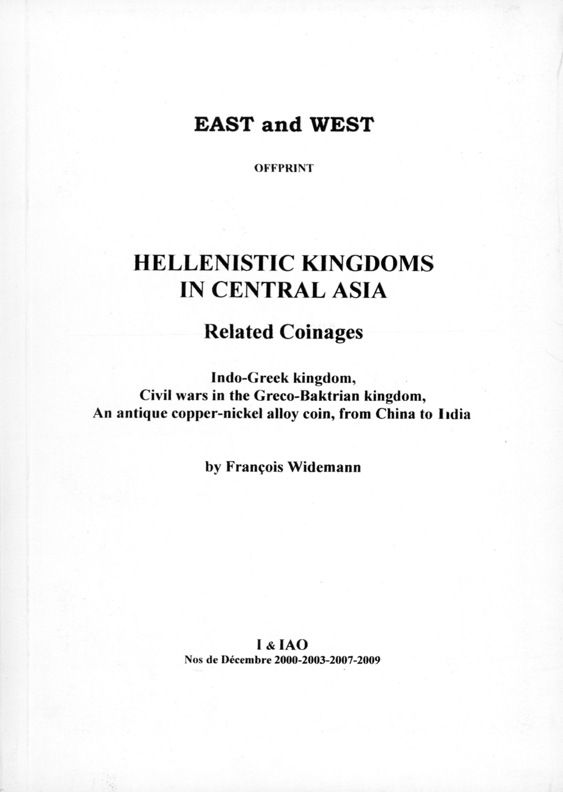 Hellenistic Kingdoms in the central Asia