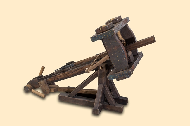 Ancient Greek siege weapon (palintonon or ballista).