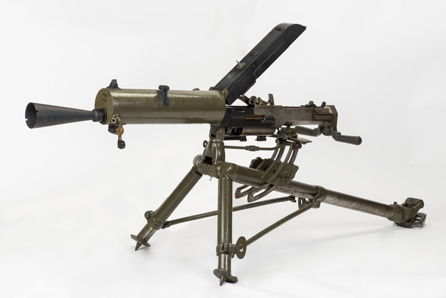 Schwarzlose water-cooled machine gun with tripod No 34306.